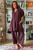 Bibi Gingham Pocket Tunic Rust